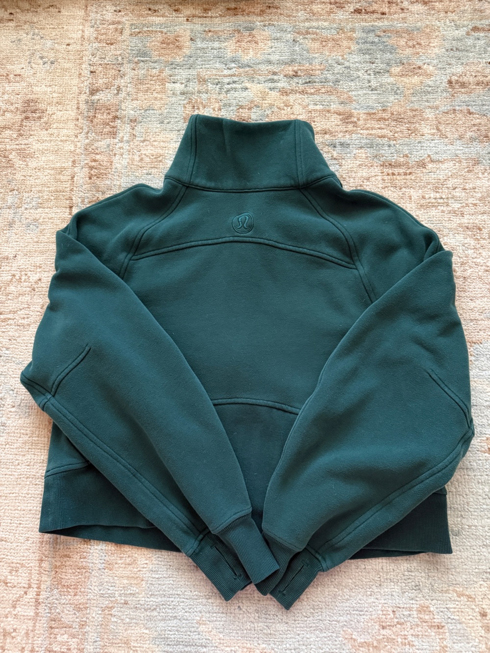 Lululemon Scuba Oversized Funnel Neck Half Zip Storm Teal XS/S - Picture 4 of 5